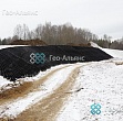 Укрепление склона георешеткой вдоль автомобильной дороги