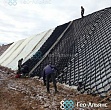 Армирование склона на военном полигоне в Подмосковье