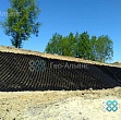 Укрепление склона объемной георешеткой
