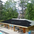Устройство инверсионной кровли банного комплекса