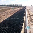 Укрепление откосов земляного полотна автомобильной дороги георешеткой