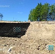 Укрепление склона объемной георешеткой