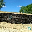 Укрепление склона объемной георешеткой
