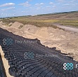 Укрепление откосов земляного полотна автомобильной дороги георешеткой